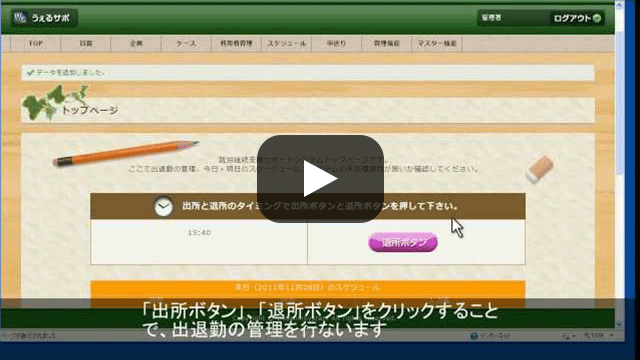 使い方動画1　トップ画面について